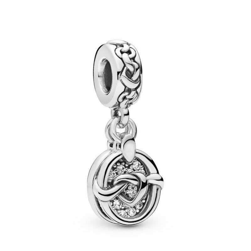Pandora Knotted Heart Dangle Charm Silver Egypt AW5802379